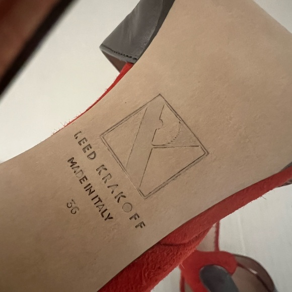 Reed Krakoff Suede and Snakeskin Sandals - Picture 13 of 15